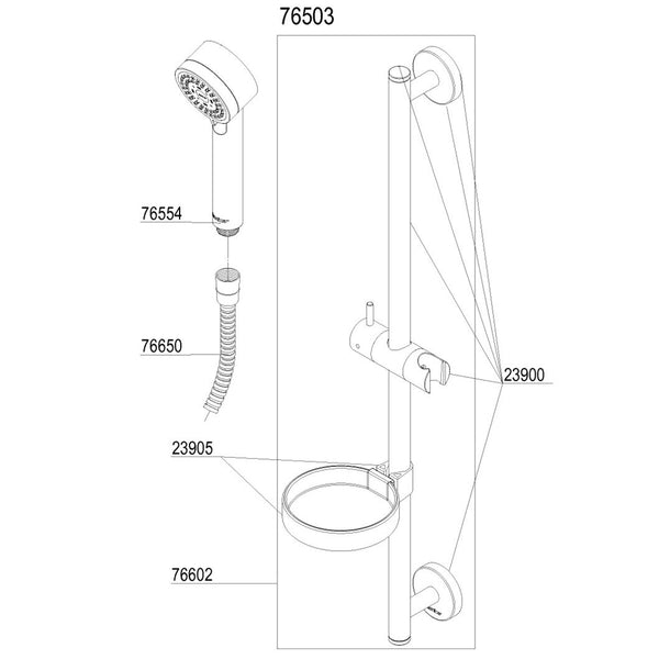 Damixa Parts Shower Program Kudos Mini shower set 76503.00