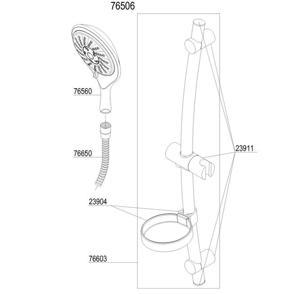Damixa Parts Shower Program TriJet shower set 76506.00