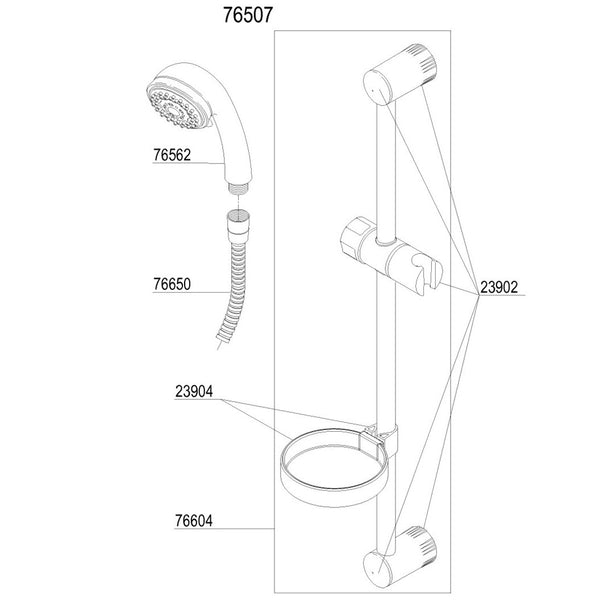 Damixa Parts Shower Program Plus shower set 76507.00