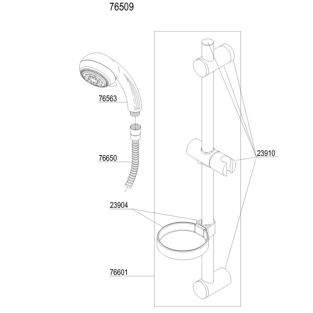 Damixa Parts Shower Program Extra shower set 76509.00