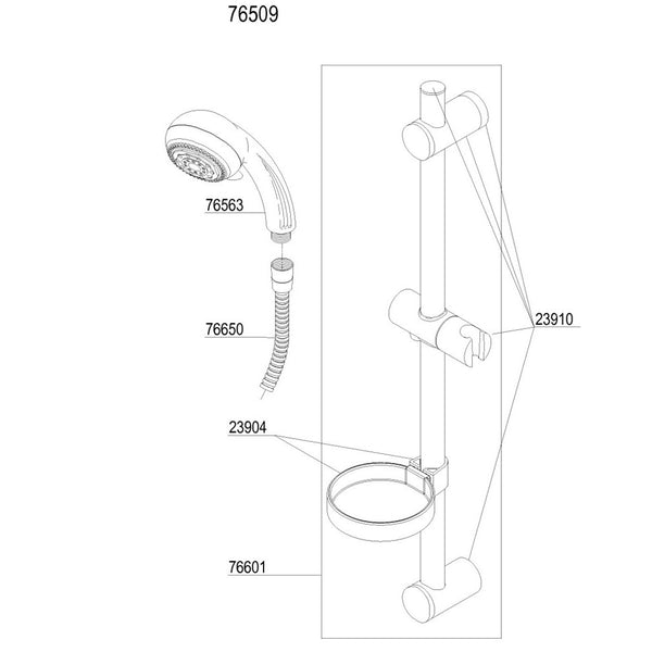 Damixa Parts Shower Program Extra shower set 76509.00