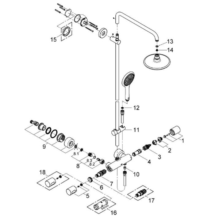 GROHE Aquadimmergreep Chroom 47309000