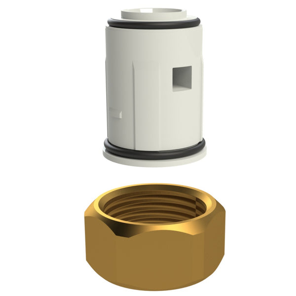 Kemper white insert aerator with nut for frost-free wall tap Frosti 57702 article number P310057400015KP