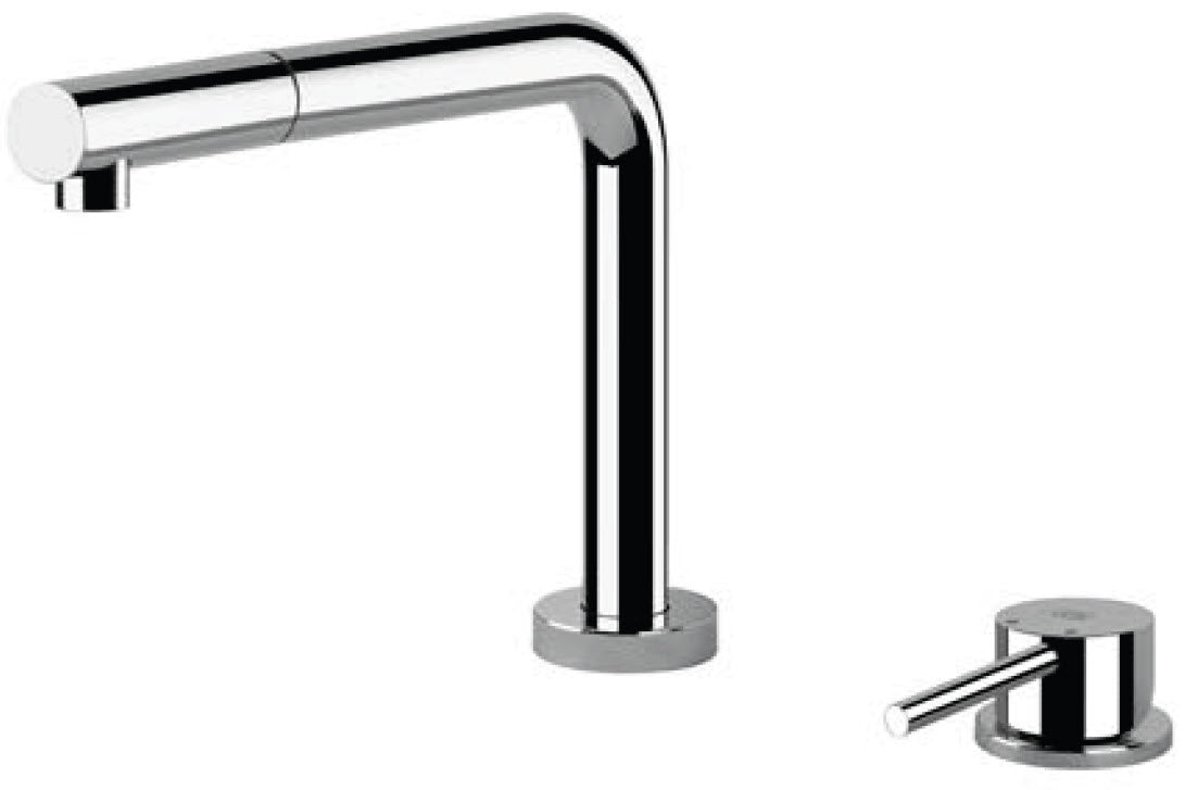 Gessi Oxygene 2 Hole Kitchen Faucet With Pull Out Telescopic L Spout C gessi-oxygene-2-hole-kitchen-faucet-with-pull-out-telescopic-l-spout-c