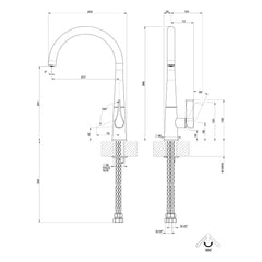Maattekening Gessi Proton 17151