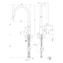 Maattekening Gessi Proton 17153