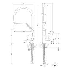 Maattekening Gessi Proton 17191