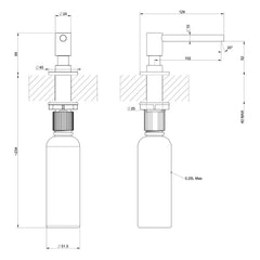 Maattekening Gessi zeepdispenser 29660