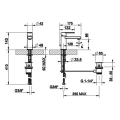 Maattekening Gessi Trasparenze 34201