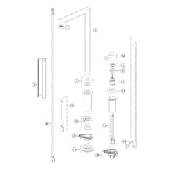 Onderdelentekening Gessi Su&Giù 50107 met positienummers