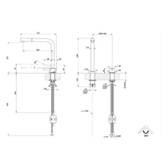 Maattekening Gessi Su&Giù 50109