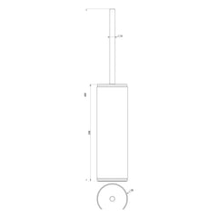 Maattekening Gessi staande toiletborstelhouder 58544