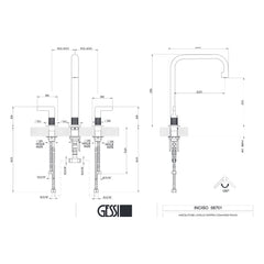 Maattekening Gessi Inciso 58701