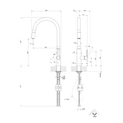 Maattekening Gessi Mesh 60003
