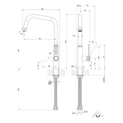 Maattekening Gessi Officine Gessi 60051