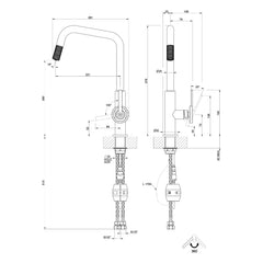 Maattekening Gessi Officine V 60203