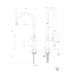 Maattekening Gessi Stelo 60301
