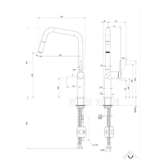 Maattekening Gessi Stelo 60307