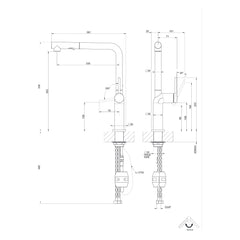 Maattekening Gessi Stelo 60311