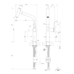Maattekening Gessi Stelo 60313