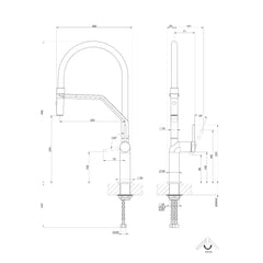Maattekening Gessi Stelo 60315