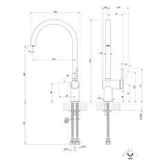 Maattekening Gessi Inedito 60411
