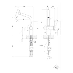 Maattekening Gessi Inedito 60425