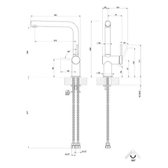 Maattekening Gessi Inedito 60431