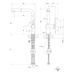 Maattekening Gessi Inedito 60433