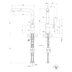 Maattekening Gessi Inedito 60435