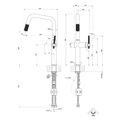 Maattekening Gessi Habito 60652
