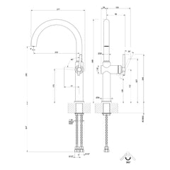 Maattekening Gessi Habito 60670