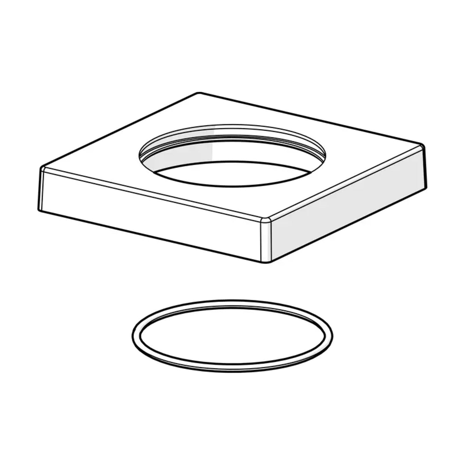 Hansa Afdekplaat 75x75 mm Artikelnummer 59914214