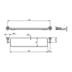Horus Montmartre glazen planchet 60 cm