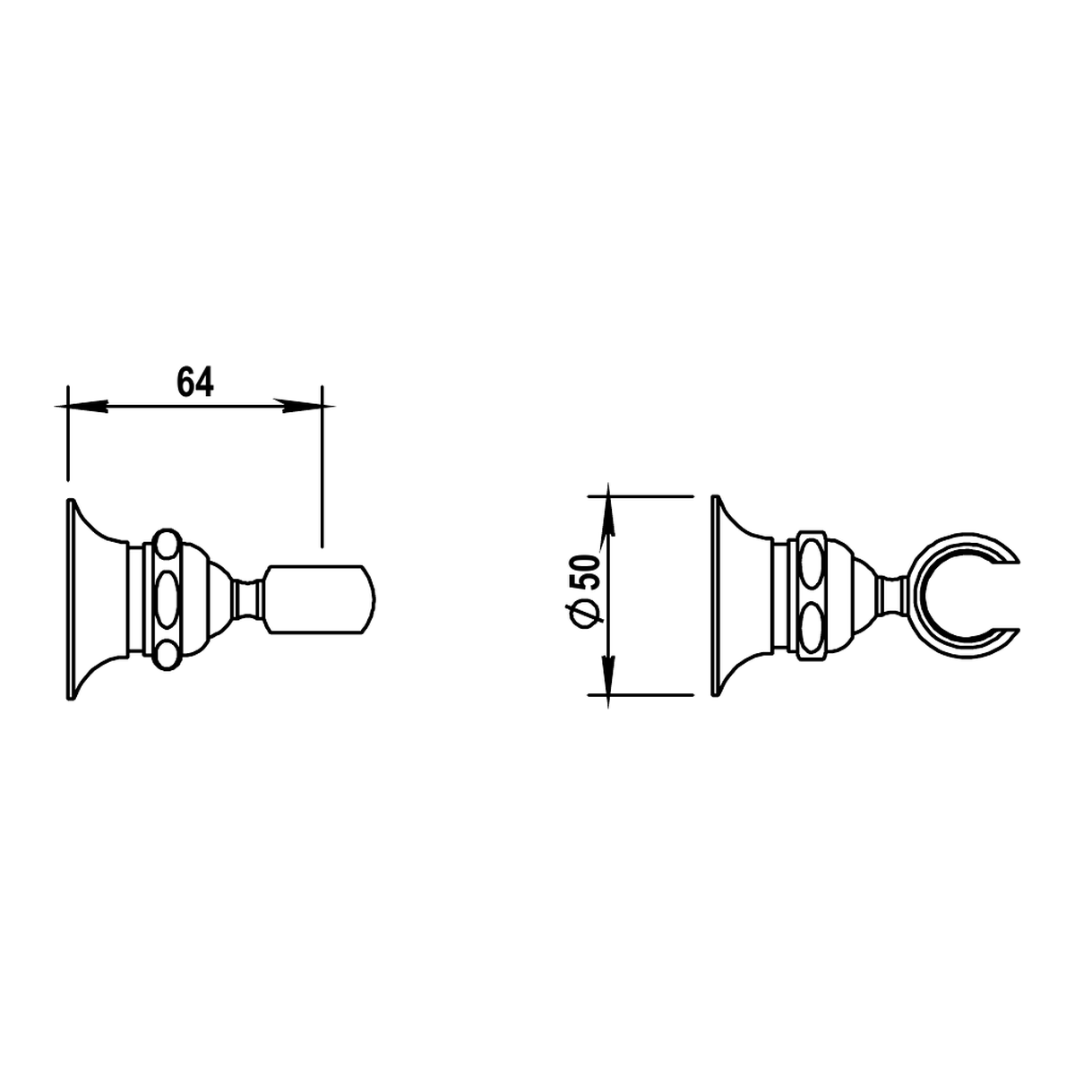 Horus Coventry wandhouder voor handdouche (Speciale Kleuren)