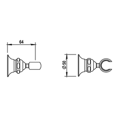 Horus Coventry wandhouder voor handdouche (Speciale Kleuren)