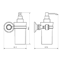 Horus Eloise zeepdispenser voor wandmontage