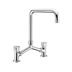 Delabie Brugmengzwenkkraan 1/2 (debiet 60 l/min) voorsprong 200 met regelbare hart afstand 100 tot 240 mm Chroom