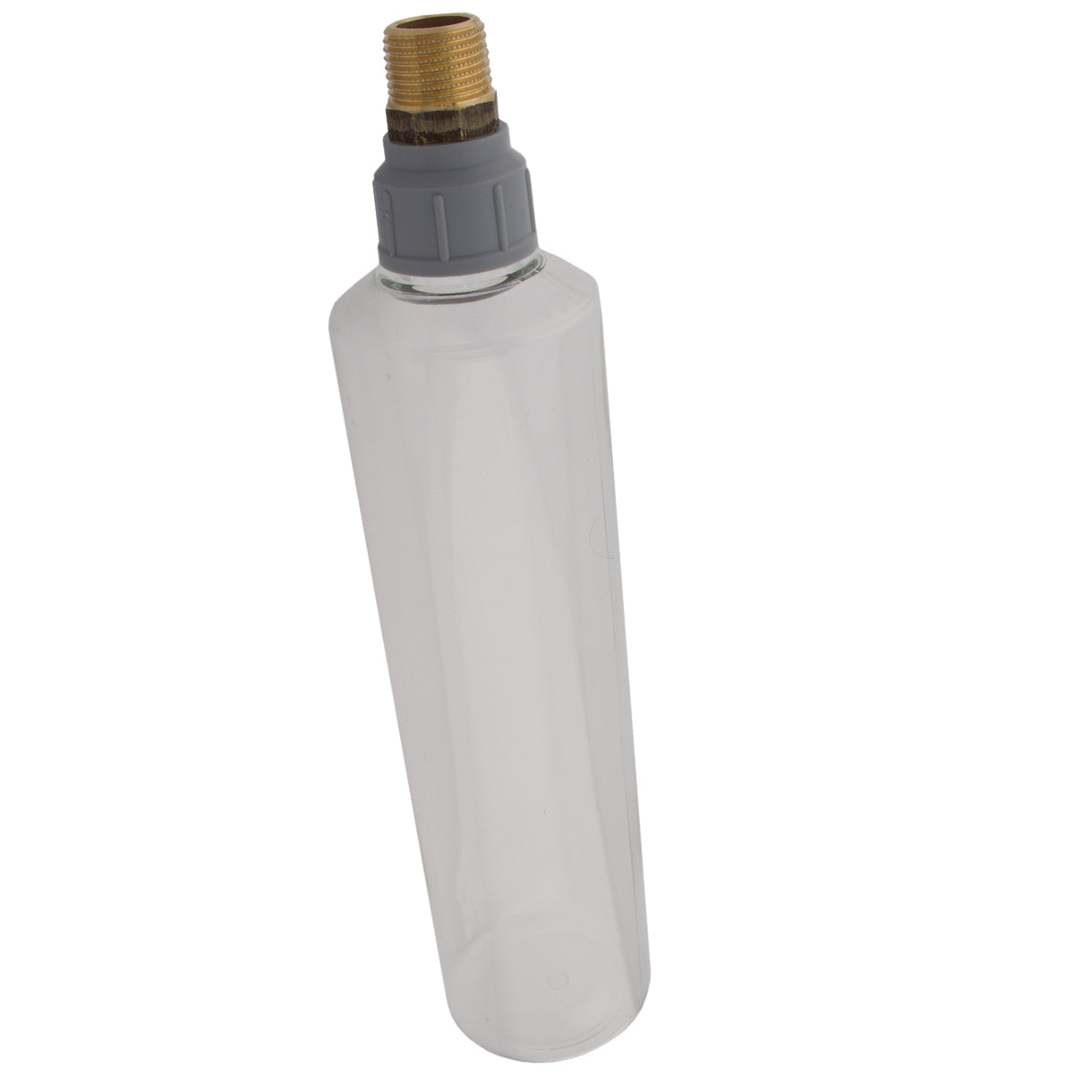 Replacement bottle for soap dispenser (supplied before 2010) transparent with reducing nipple