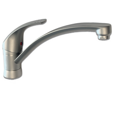 Damixa Jupiter 1-greeps keukenmengkraan met kogelmenger SATIN Satinox