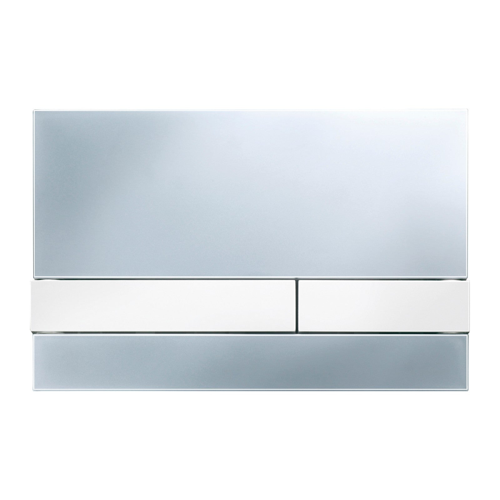 REZI bedieningspaneel Modern mat chroom, druktoetsen wit