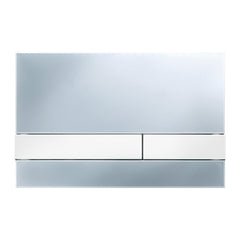 REZI bedieningspaneel Modern mat chroom, druktoetsen wit