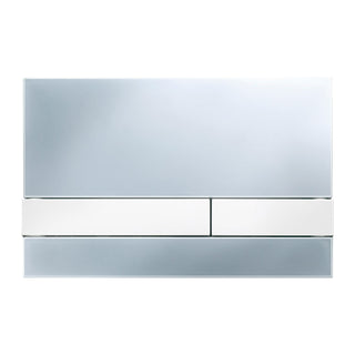 REZI bedieningspaneel Modern mat chroom, druktoetsen wit