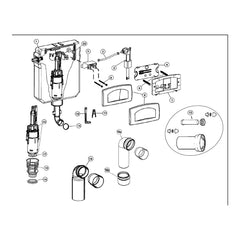 REZI onderdelen inbouwreservoir BB4650 (oud model)
