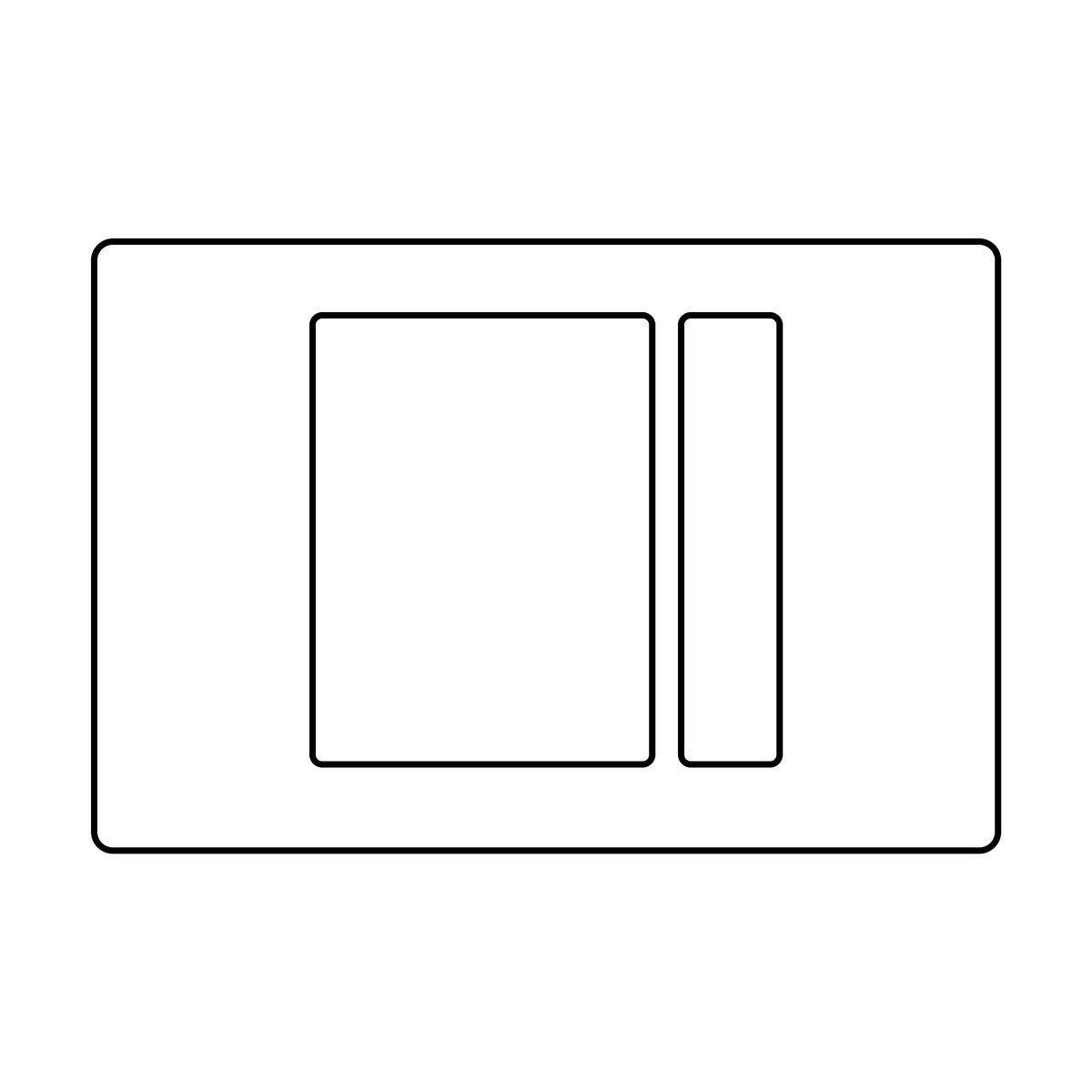 Lijntekening Schwab bedieningspaneel Riva Duo chroom