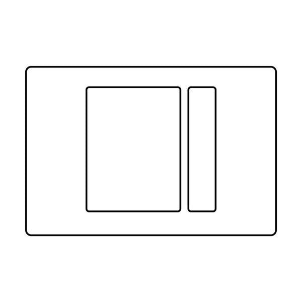 Lijntekening Schwab bedieningspaneel Riva Duo chroom