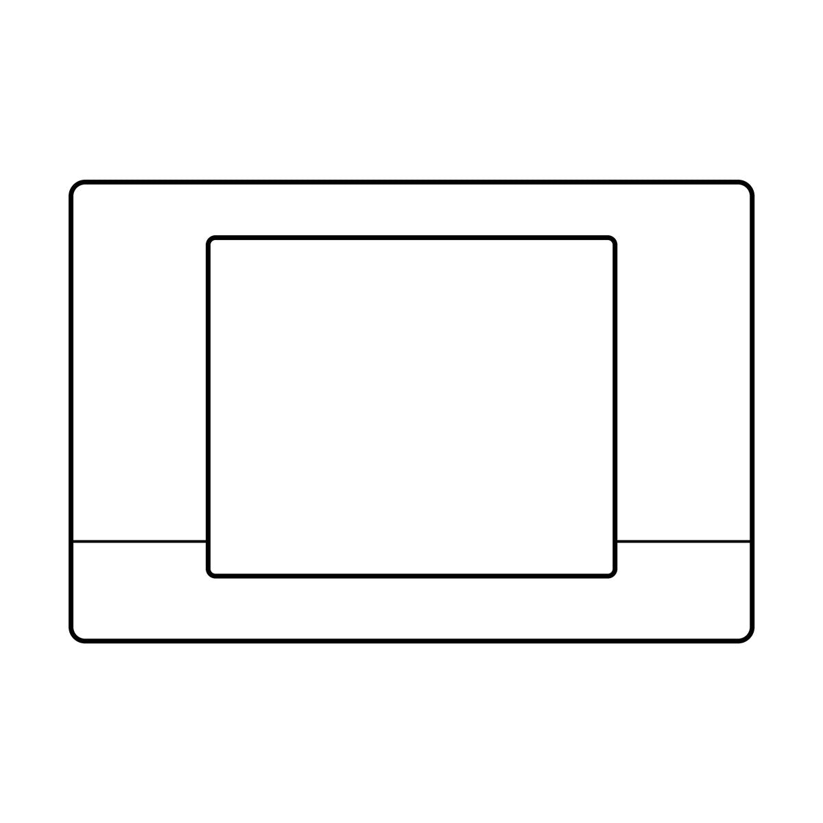 Lijntekening Schwab bedieningspaneel Riva wit