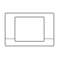 Lijntekening Schwab bedieningspaneel Riva wit