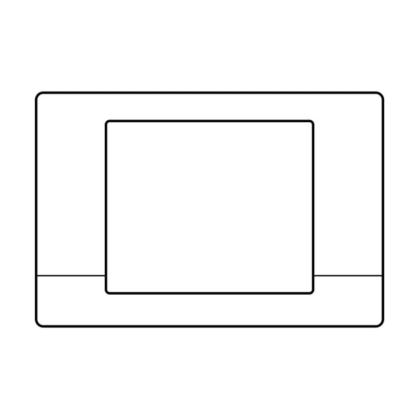 Lijntekening Schwab bedieningspaneel Riva wit