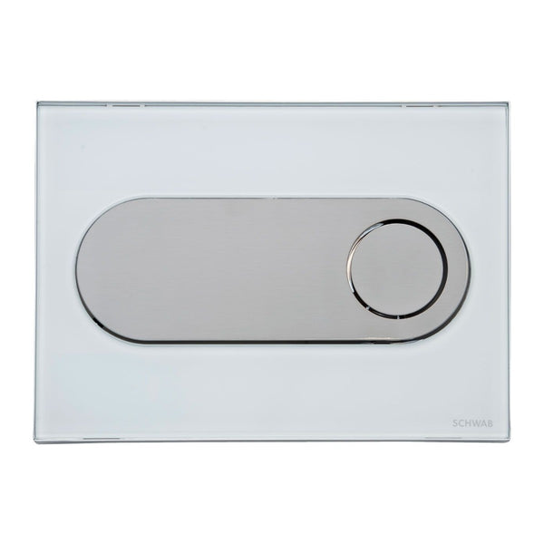 Schwab bedieningspaneel Circle glas wit